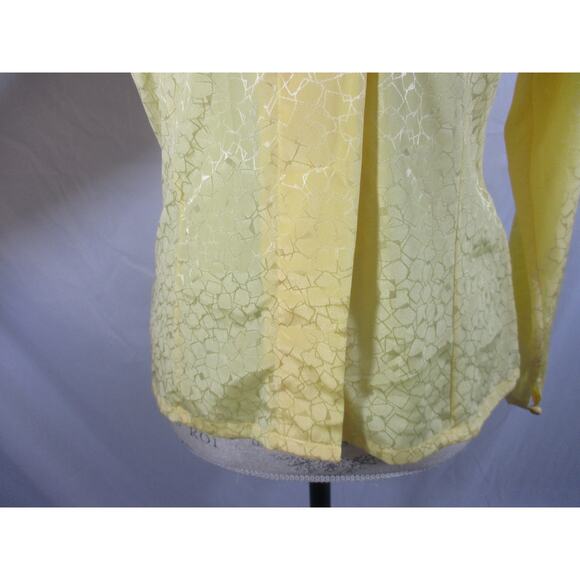 Vintage Yellow Silky Pendleton Professional Secretary Blouse 6 - Picture 5 of 9